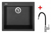 Sinks CUBE 560 Pureblack + Flexia 